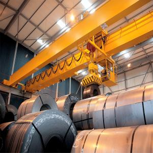 Wholesale Electro Magnet Double Girder Overhead Crane With Lifting Beam 380v 50hz Voltage from china suppliers
