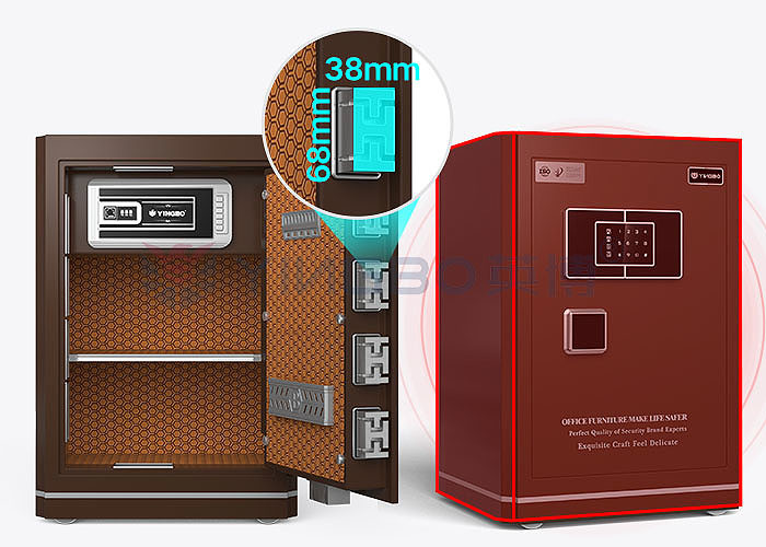 Fingerprint Or Password fireproof safety deposit box Interior Design H680mm