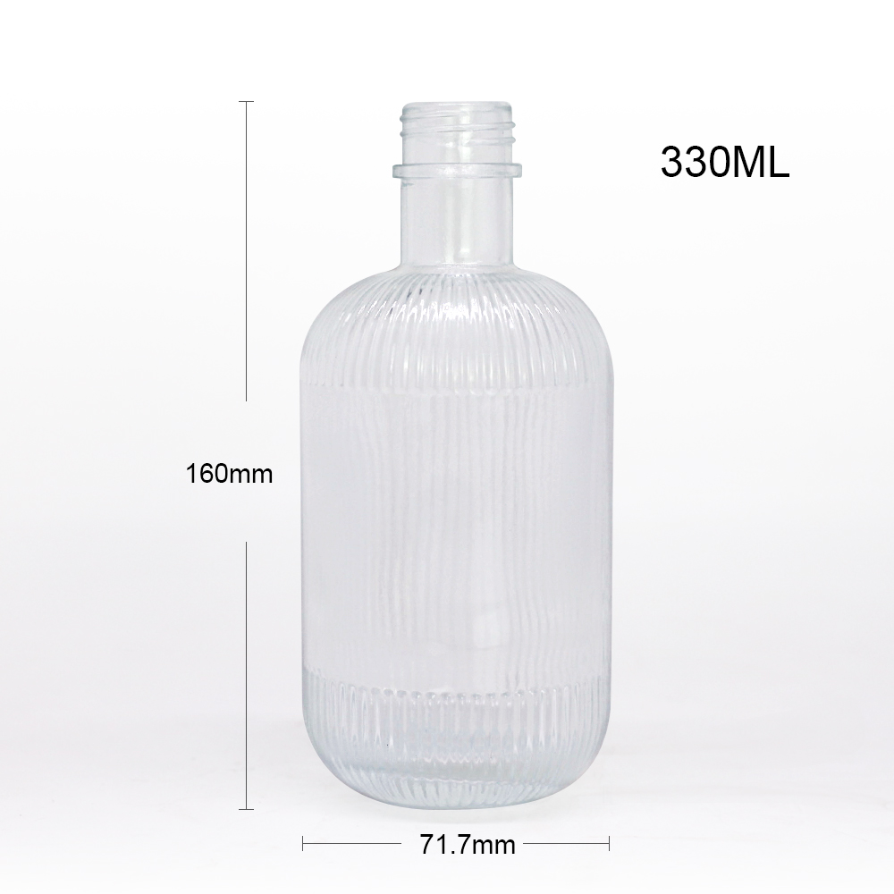 Capacity 250ml/350ml/500ml/550ml/650ml/700ml/750ml Glass Gin Bottle for Beverages
