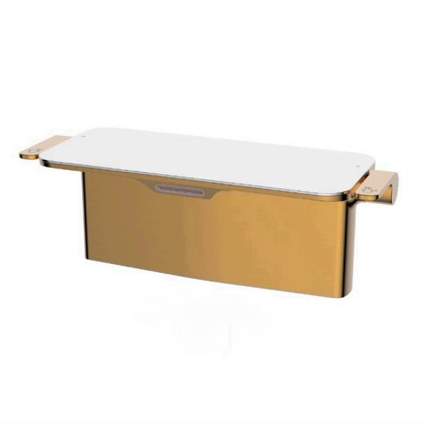 LED Indicator Light Brass Storage Shelving Basin Faucet Bathroom Faucet Saves