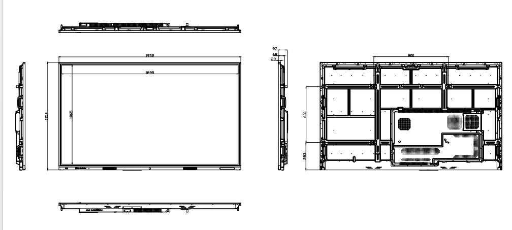 Interactive Flat Panel Whiteboard 75 86 Inch with 48MP AI Camera 8 Mic Integrated and Wireless Share Module