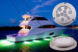 Wholesale 9 * 3W Bridgelux 3 in1 LED Boat Light , Blutooth Control 27W LED Marine Lights from china suppliers