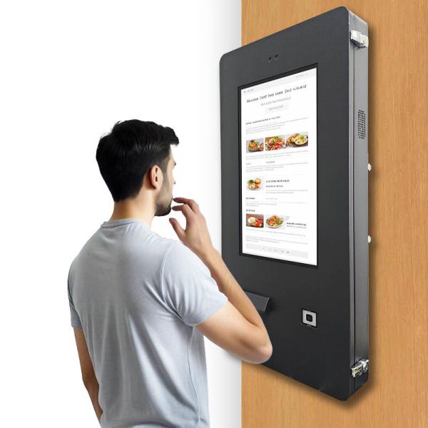 24" Outdoor Wall Mount Black Sunlight Readable Auto Vending Machine For Car Wash