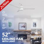 110-240V/50Hz-60Hz 52 Inch Ceiling Fan with Remote Control and OEM Color Wood