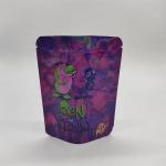 CYMK Printed Heat Seal Foil Pouches Holographic Mylar Flat Bottom Gusset Bags