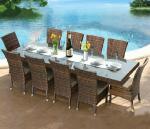PE Rattan wicker chair patio Backyard table and chairs Leisure Aluminium Outdoor