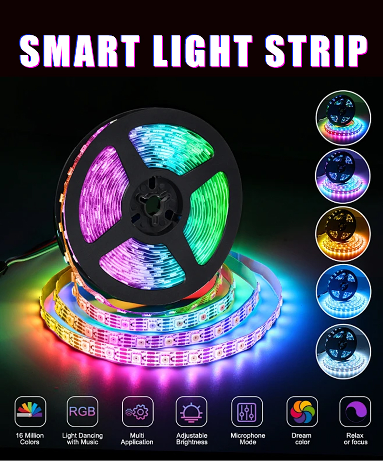 LED Strip Lights Waterproof 100M 5050 SMD 220V 110V Room Smart Flexible Barra Luces Led Bar Lights/RGB Led Strips