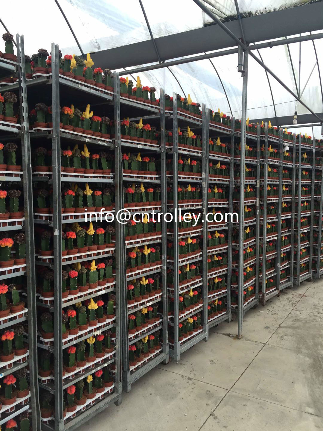 Plastic Shelves 1350*565*1900MM Nursery Danish Trolley