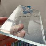 Frosted Acid Etched Glass Panels , Anti Glare Window Glass Size Customized