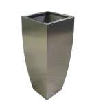 Big size outdoor stainless steel flower pot square cylinder planter