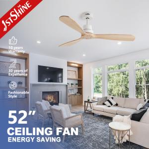 Wholesale 6 Speeds Choice Wood Ceiling Fan With Remote Control 3 Wooden Blade DC Motor from china suppliers