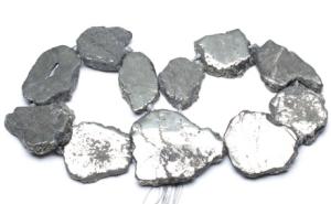 Wholesale B Grade Pyrite Flat Slabs Gemstone Bead Jewellery from china suppliers
