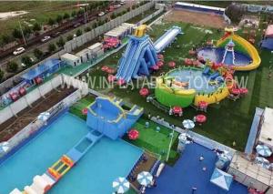 Wholesale Outdoor Amusement Inflatable Water Park With Giant Swimming Slide from china suppliers