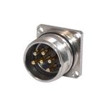 M23 Male Square PA66 Panel Mount Connector Solder Type Zinc Alloy