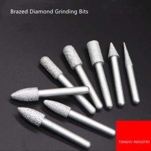 Wholesale Granite Marble Brazed Diamond Tools , 10mm Die Grinder Diamond Bits from china suppliers