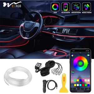 Wholesale LED Car Strip Lights Multicolor Interior Lighting Kit 16 Million Colors 5 in 1 APP from china suppliers