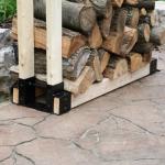 Steel Firewood Log Rack Bracket Kit for Fireplace or Fire Pit Wood Storage