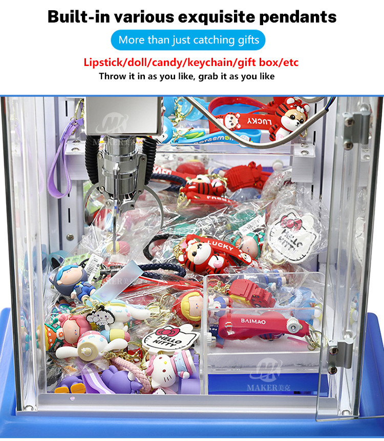 Maker Lucky Mini Claw Machine Small Doll Machine Plastic Coin Operated Claw Arcade Games Machine