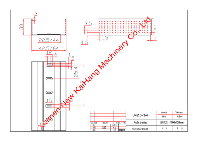 Thickness 0.4mm-0.6mm High Speed Roll Former, Forming Machine, 60mpm speed auto size exchange control