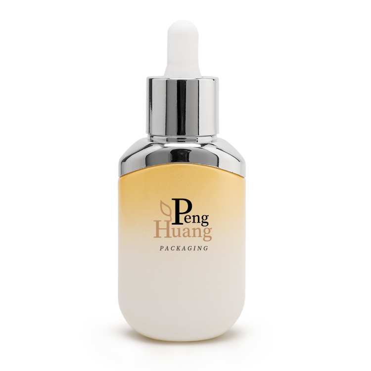 OEM Custom Skincare Packaging Painting Glass Lotion Dropper Bottle