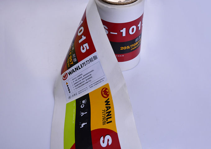 Super strong adhesive heat resistant rubber tyre sticker printing custom