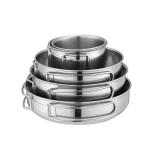 Camping 5pcs Outdoor Cookware Set Stainless Steel Picnic Cookware
