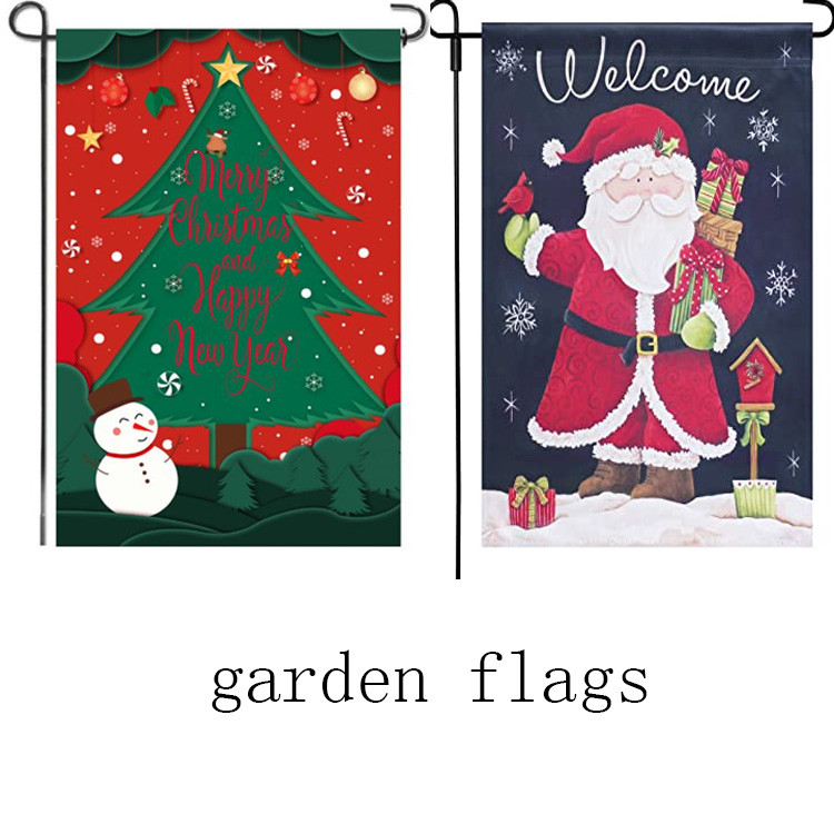 Swil Decorative Garden Flags Merry Christmas Hanging Style