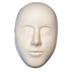China Yellow Silicone Tattoo Practice Skin Face Silica Head Size 22cm * 14cm on sale