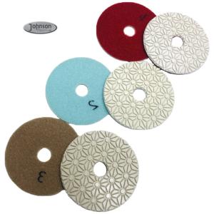 Wholesale 100mm 3 Step Diamond Granite Polishing Pads Various Grit from china suppliers