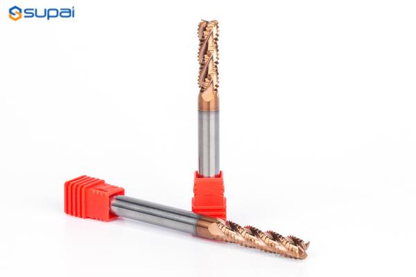 45° Cutting Edge Angle Roughing End Mill 75mm Overall Length TiAlN Coating