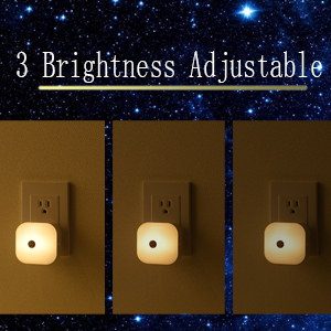 Plug-in Receiver Chimer and Waterproof Transmitter,4 Volume Adjustment Wireless DoorBell Smart Touch LED Night Light