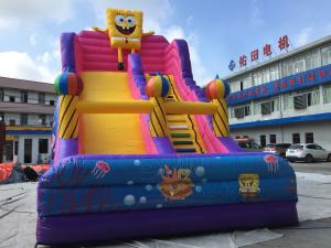 Wholesale 1000D Plato Commercial Inflatable Slide Jumping Castle Air Bounce House from china suppliers