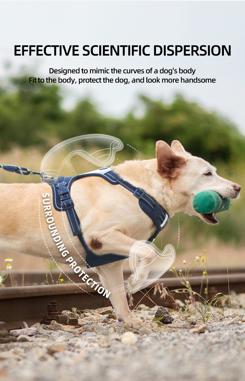 Pet Anti breakaway Harness Reflective Multifunctional Anti Lost Harness For Large Dog