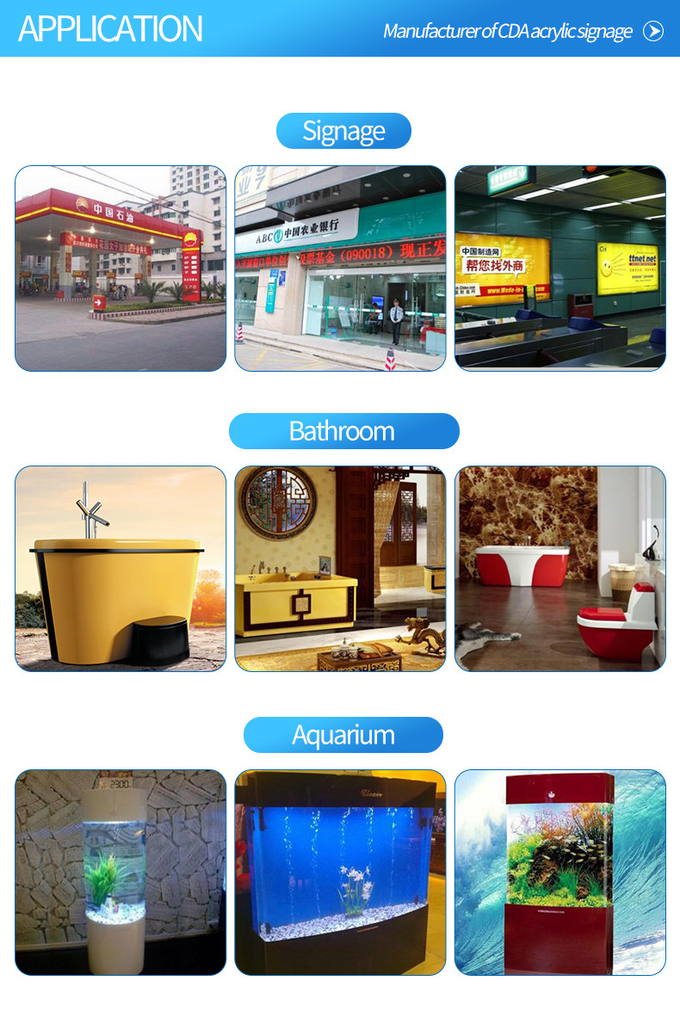 Acrylic Factory Rainbow Colours Glass Panel Acrylic Sheet 6mm 15mm For Building Elevation