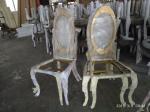 Hot selling Royal Back Golden Stainless Steel Dining Chair Sofia Chair