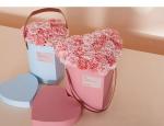 Luxury Pink Black Cardboard Paper Rose Packaging Heart Shape Tube Gift Box with