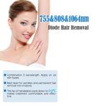 Ce Fda Triple Wavelength Laser Hair Removal Commercial Use