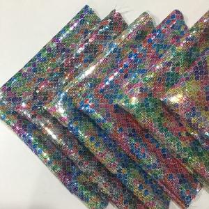 Wholesale Soft Knitted Glitter Sequin Fabric , Multi Color Sequin Fabric Spangle Printed from china suppliers