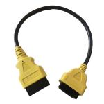 12V/24V OBD2 OBD Port Extension Cable Brass ABS Material Length 30cm