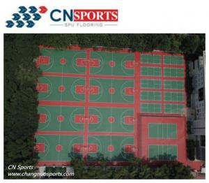 Wholesale SPU Backyard Basketball Court Flooring Shock Absorption from china suppliers