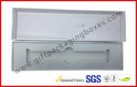 Matt White watch band box , Pre-assembled jewelry package with white velvet tray