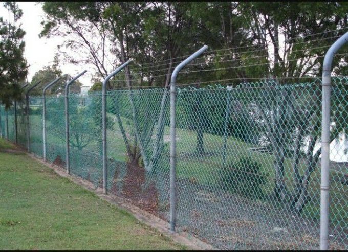 Hot-dipped Galvanized black vinyl chain link fence 2.1m*10mx50x50mm