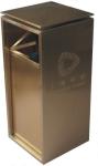 Champagne Gold Coating Hotel Lobby Accessories Ashtrays Bins Stainless Steel