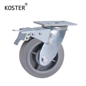 Wholesale 350kg Heavy Duty Shopping Trolley Caster Wheels Zinc Plated Diameter 100mm for Industry from china suppliers