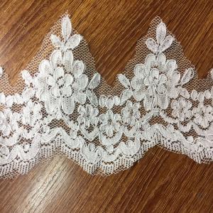 Wholesale Jacquard Cord Eyelash Lace Border for Wedding Bridal Dress from china suppliers