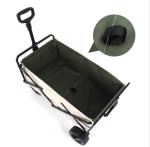 15kg Capacity Steel Frame Pneumatic Wheel Outdoor Camping Folding Cart With