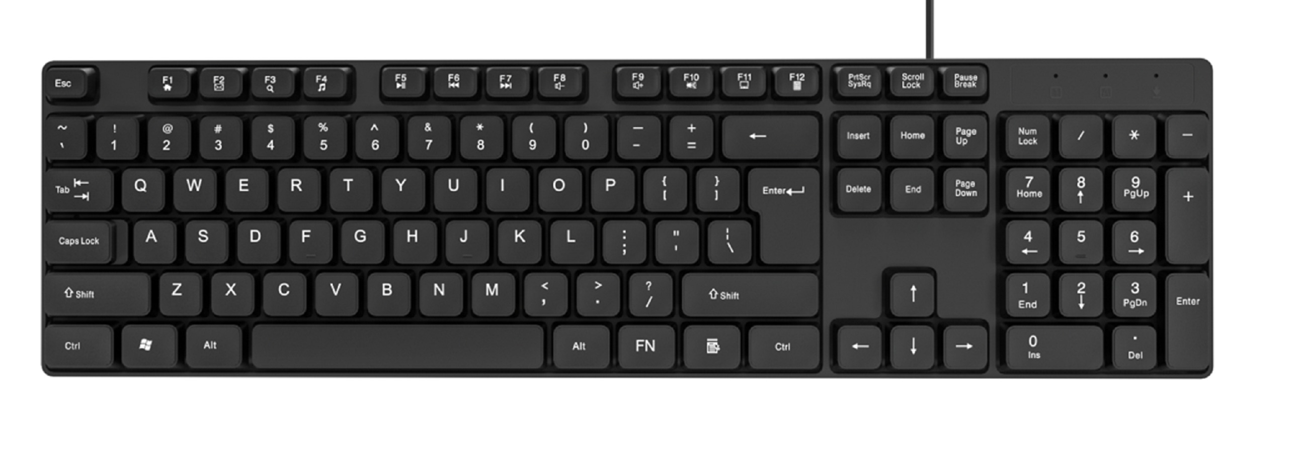 Waterproof 104-Key Wired Keyboard Mouse Combo USB Plug-Play HIPS Material Multimedia Keys For Office