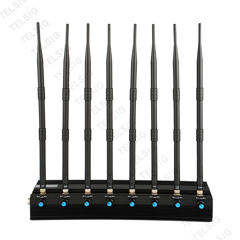 Car / Vehicle Mobile Phone GPS Signal Jammer 8 Channels 20Mhz - 6.5Ghz Frequency