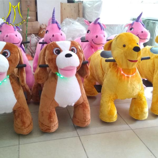Hansel shopping mall battery powered plush toy ride on animals 4 wheel electric