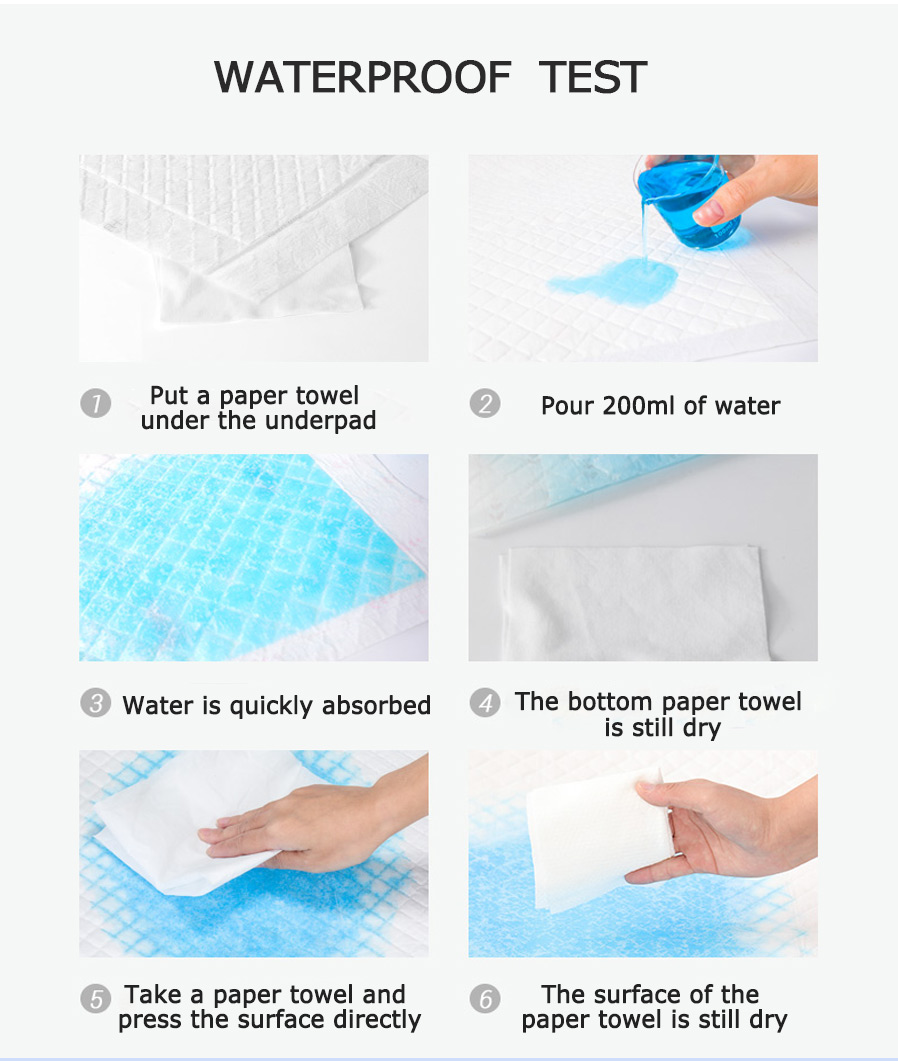 Maternity Bed Mat Underpads for Medical Incontinence and Japan Sumitomo SAP Technology